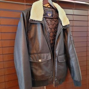Men's Dockers Leather Jacket - Size Small